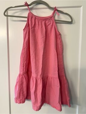 H&M Pink Tie-Shoulder Textured Sundress